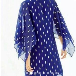 Lilly Pulitzer Lapis SILK dress with gold accents